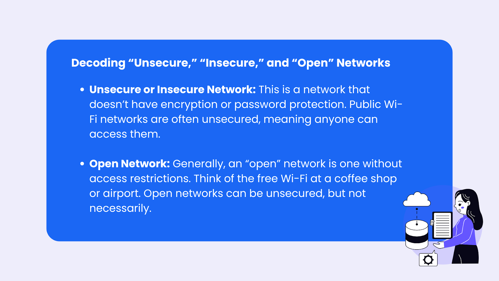unsecured network meaning