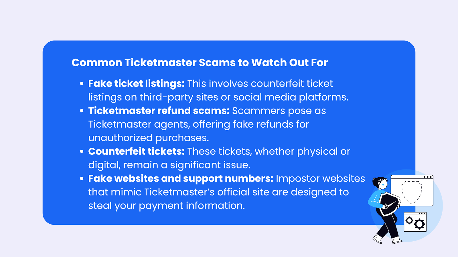 most common ticketmaster scams