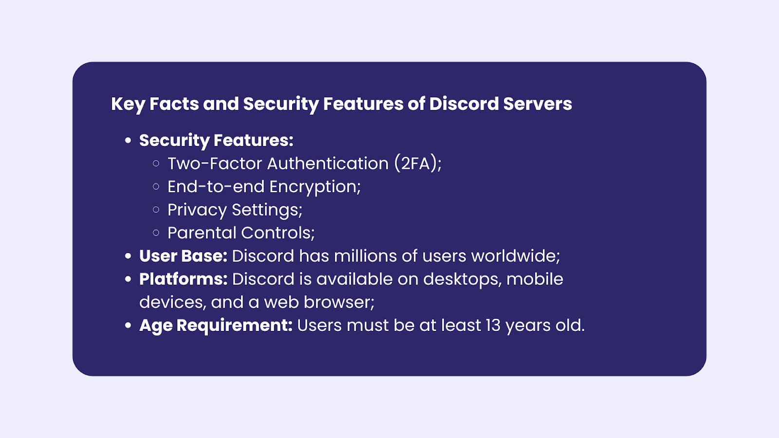 Discord Platform Safety Features