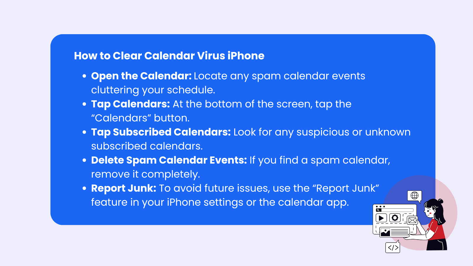 how to get rid of iphone calendar spam