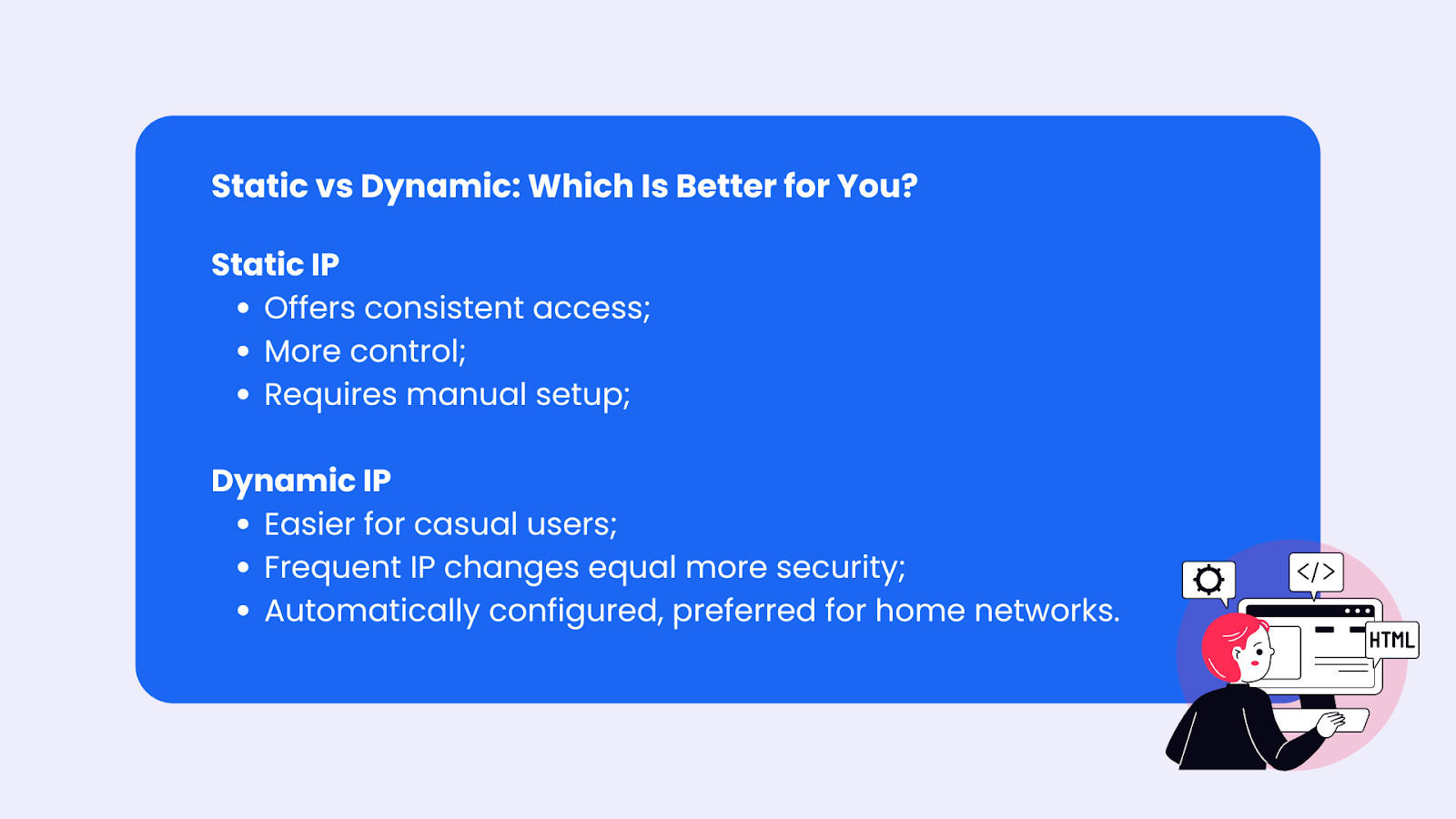 Static VS Dynamic IP Addresses