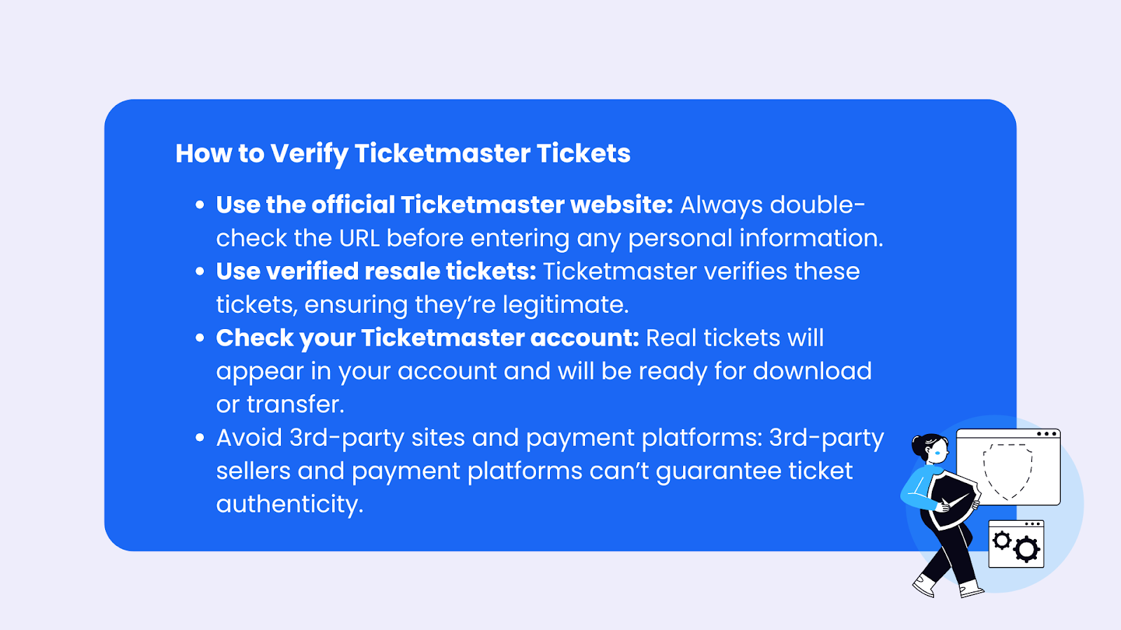 how to avoid ticketmaster scammers