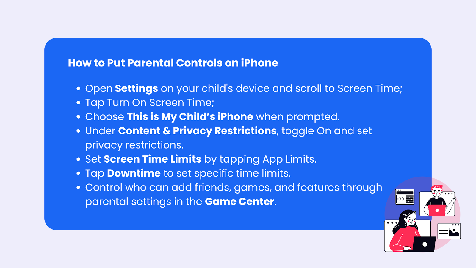 how to put parental controls on iphone
