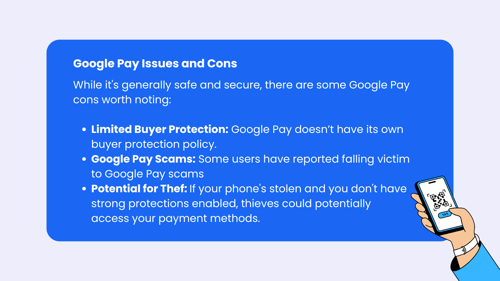 Cons of Using Google Pay