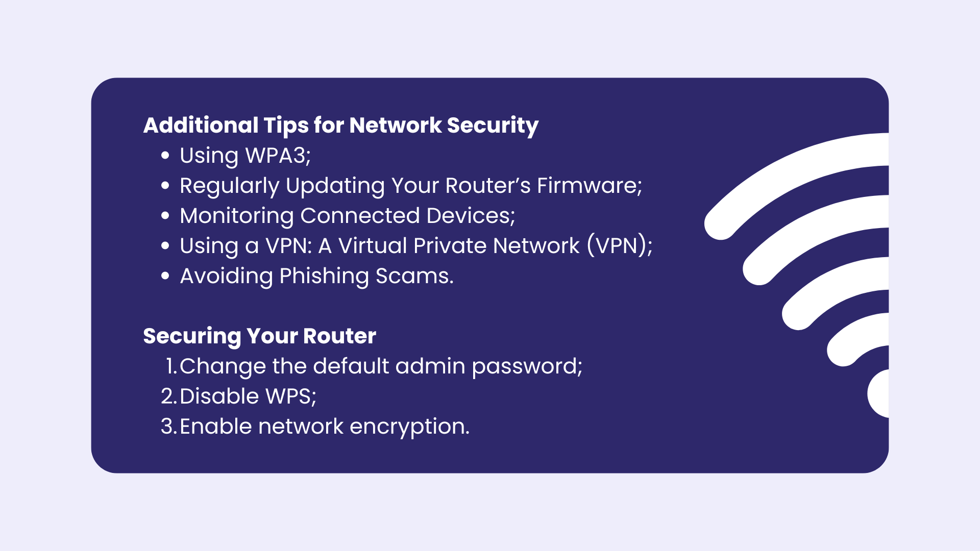 Additional Tips for Online Security