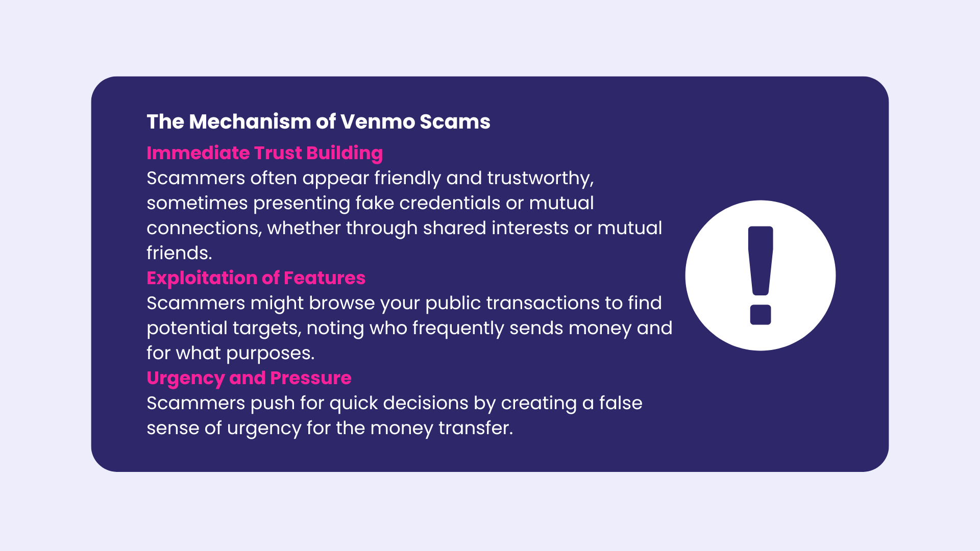 Red Flag for Venmo Account Scam