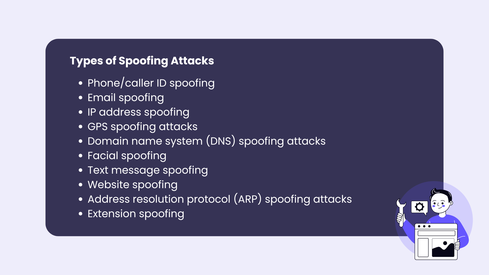 types of spoofing attacks