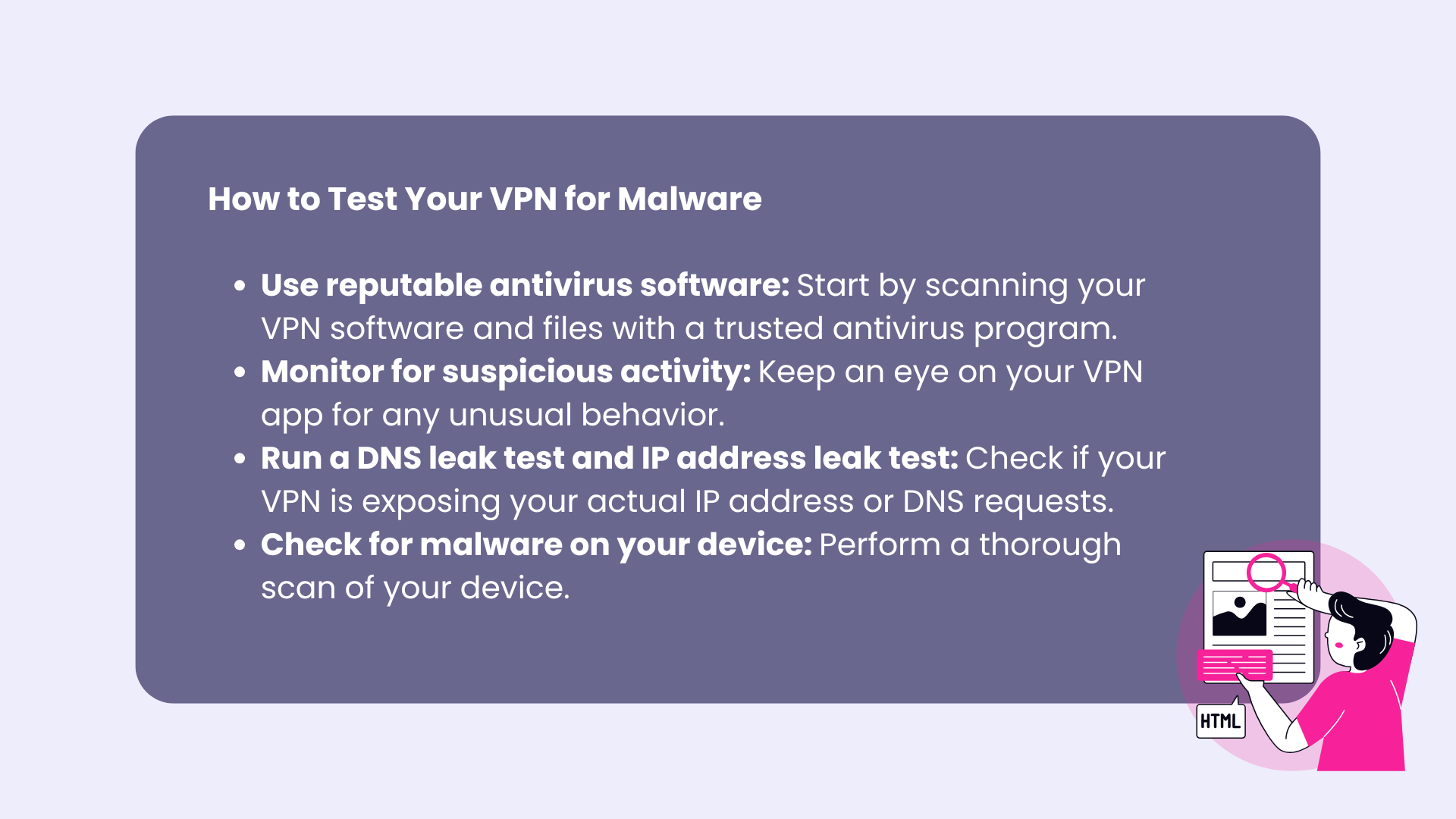 how to test vpn for malware