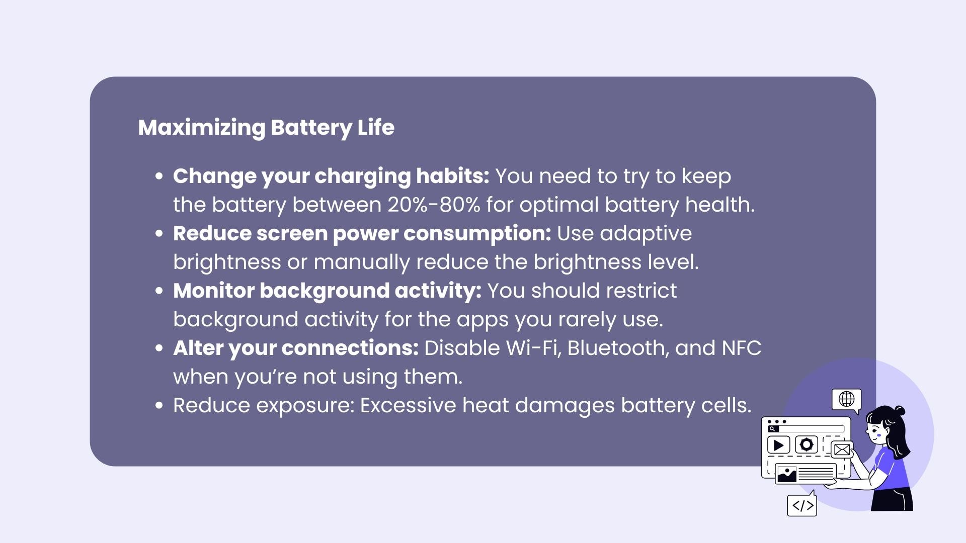 how to prolong battery life