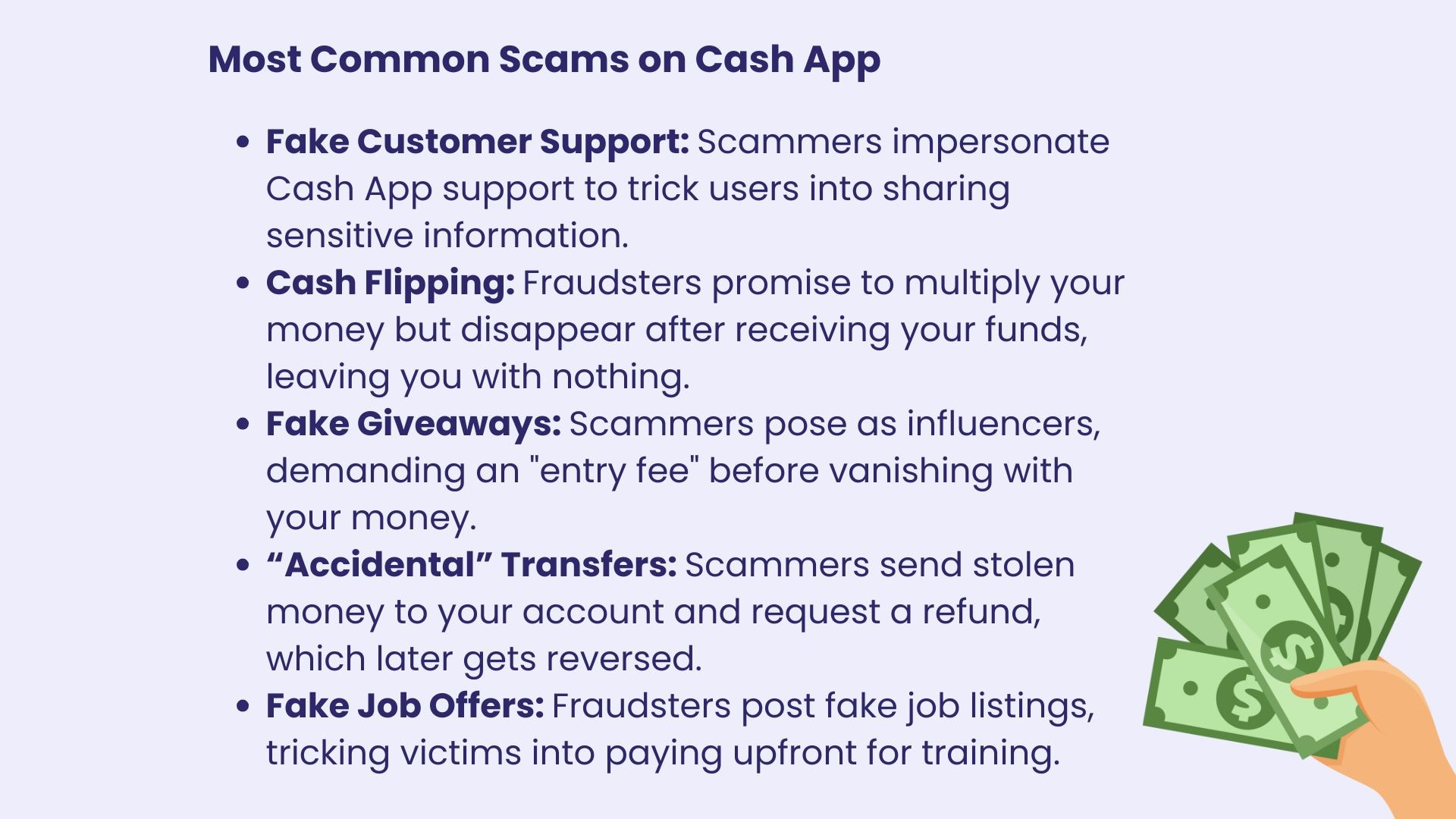 common cash app scams