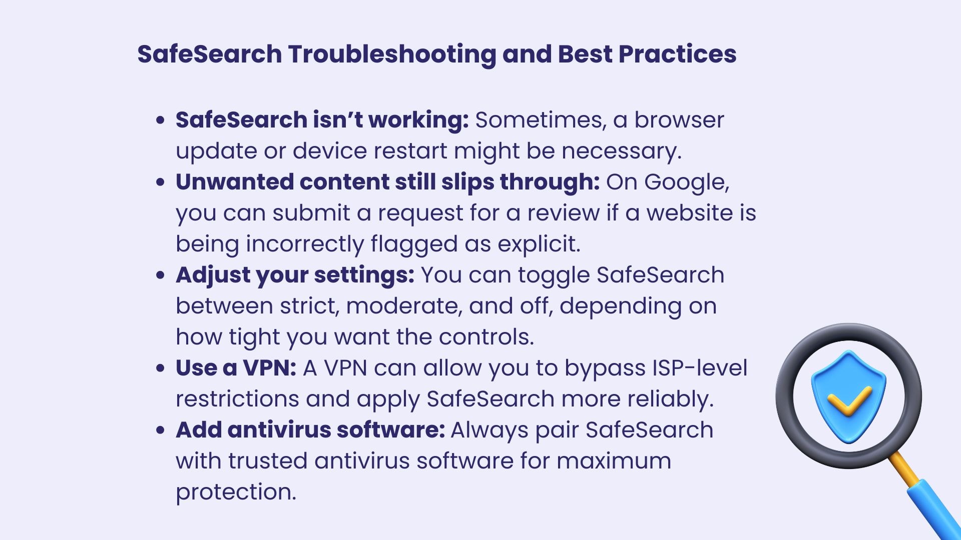 safesearch troubleshooting
