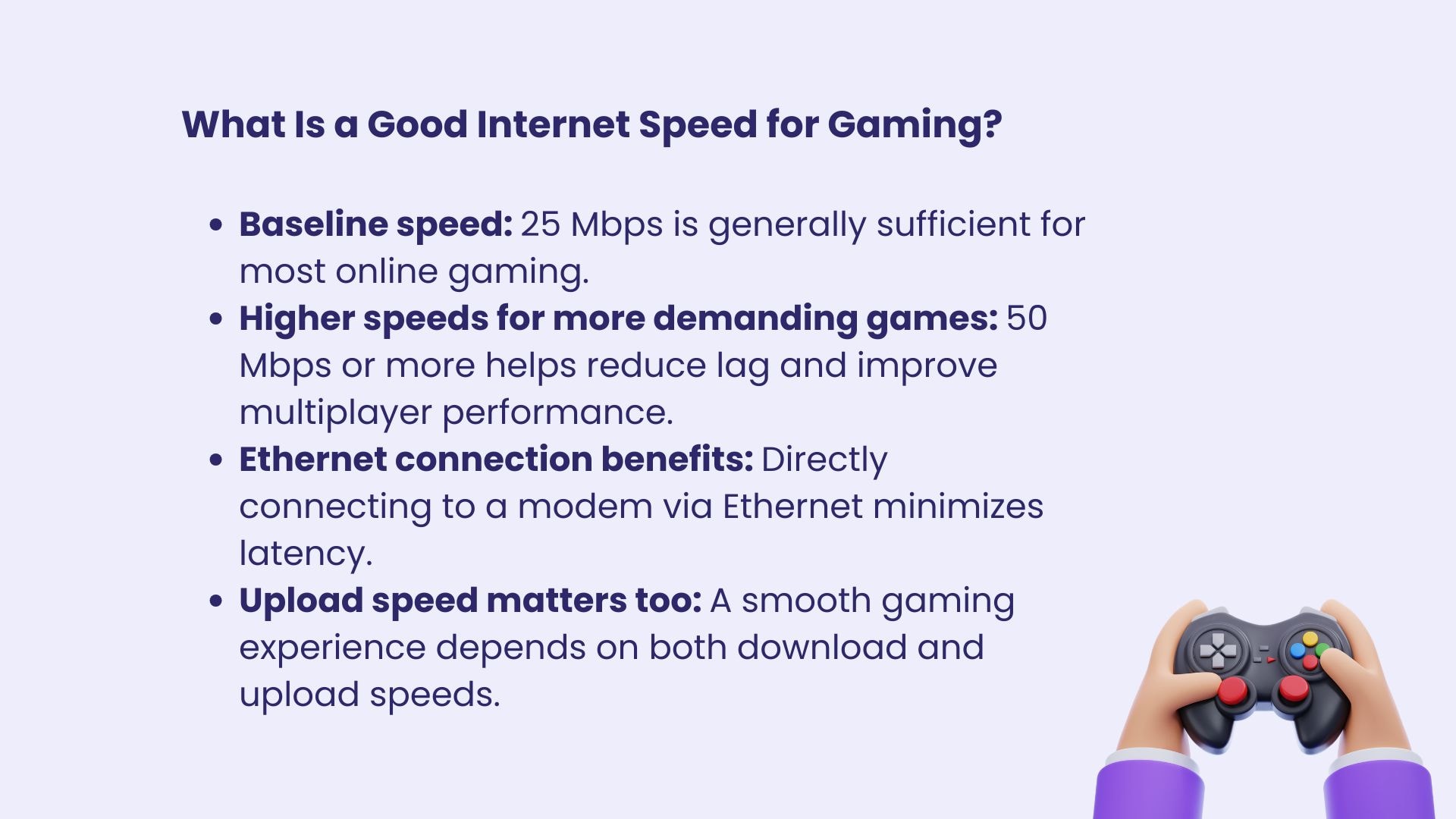 what is a good internet speed for gaming