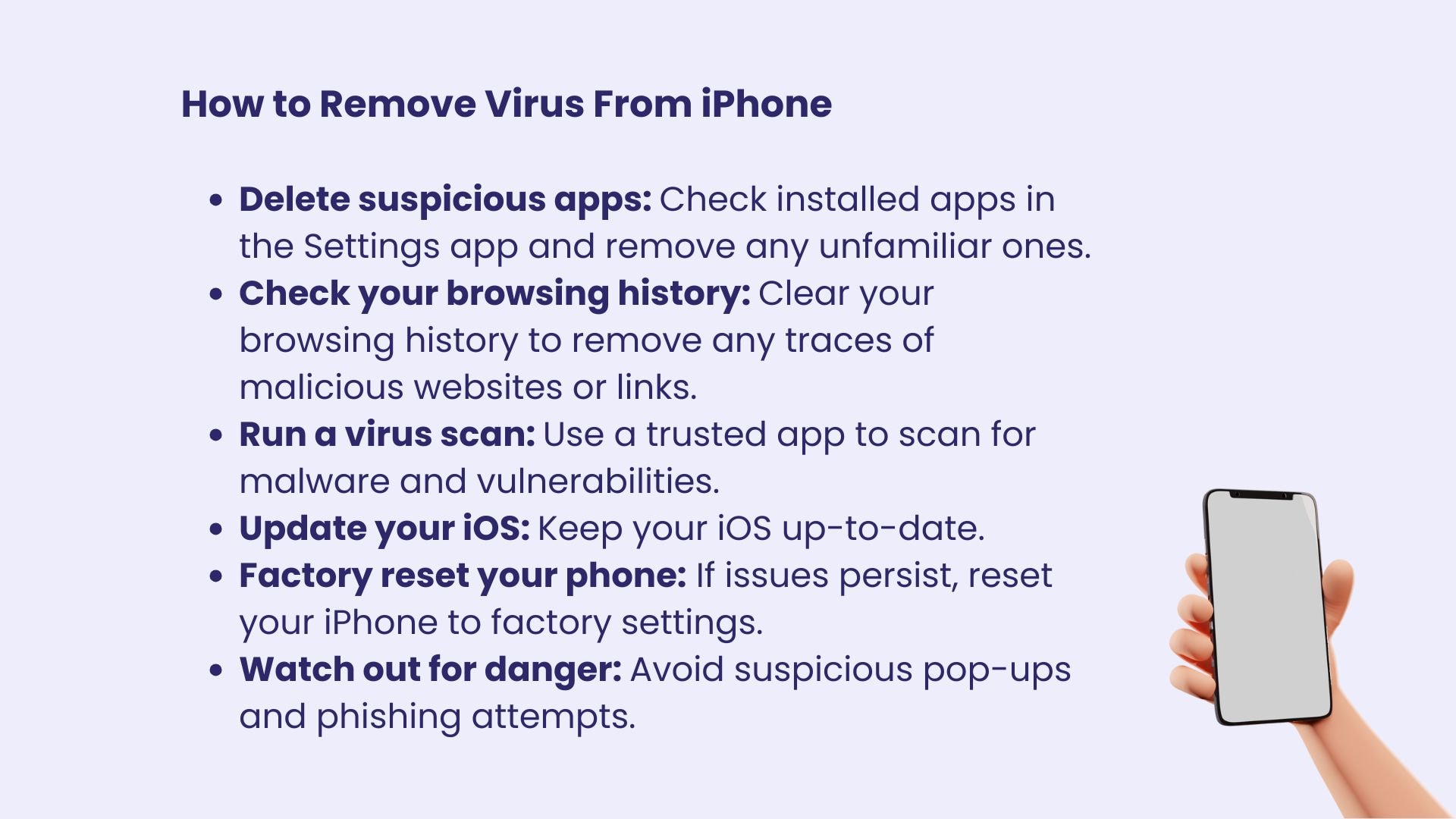 how to remove virus from an iphone