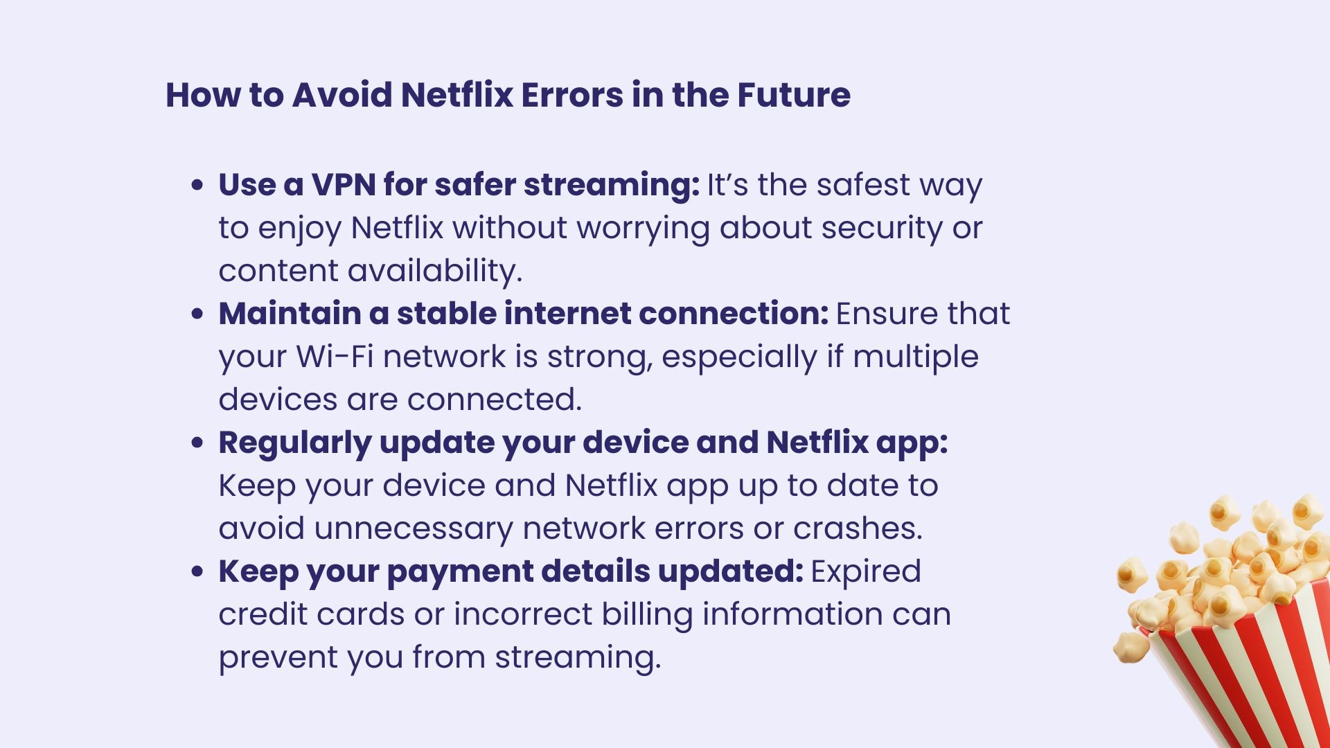 how to prevent connection issue netflic
