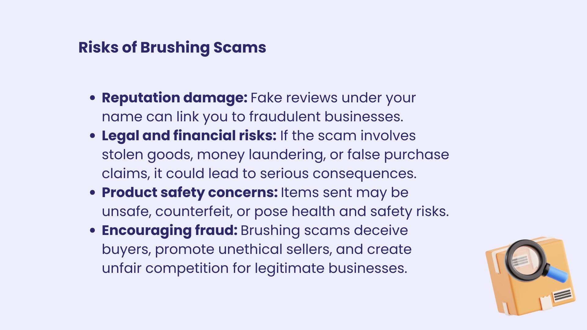 larger brushing scam risk