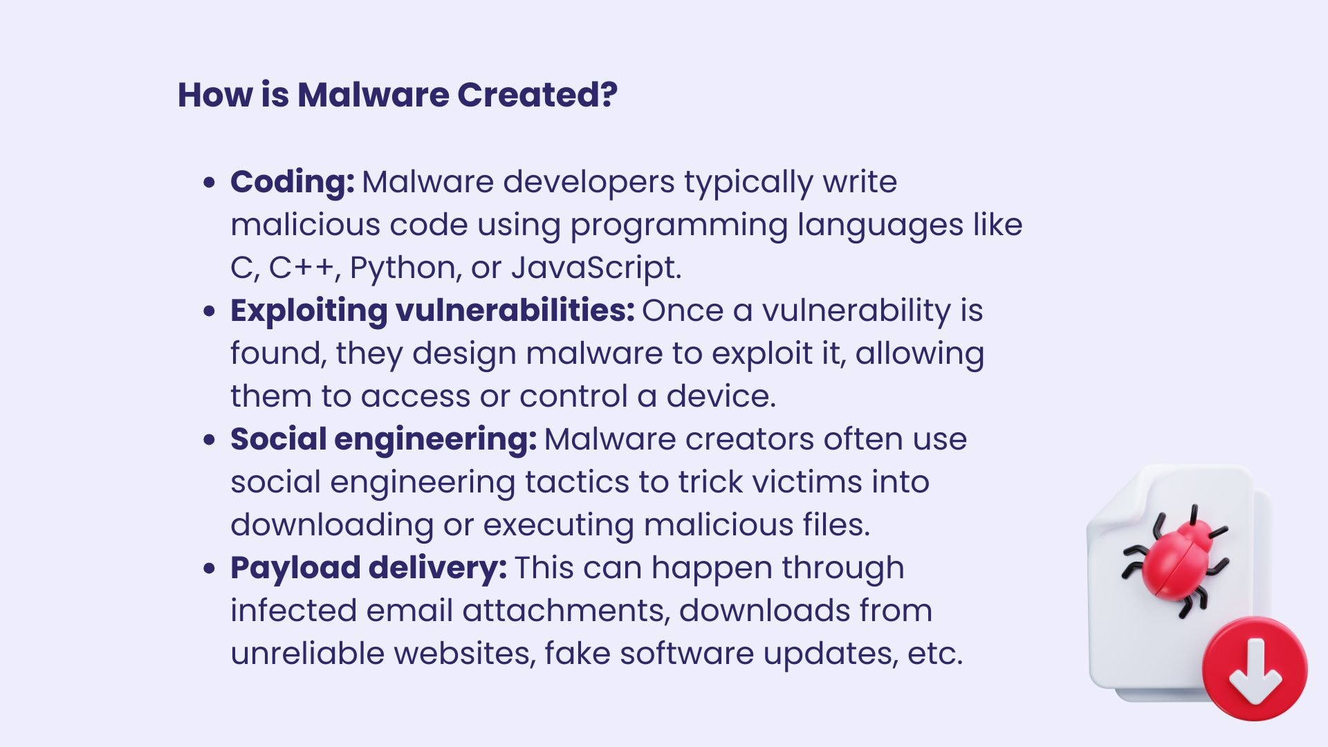 how is malicious software created
