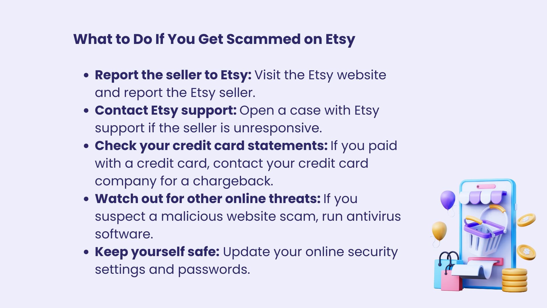 what to do after i got scammed on etsy