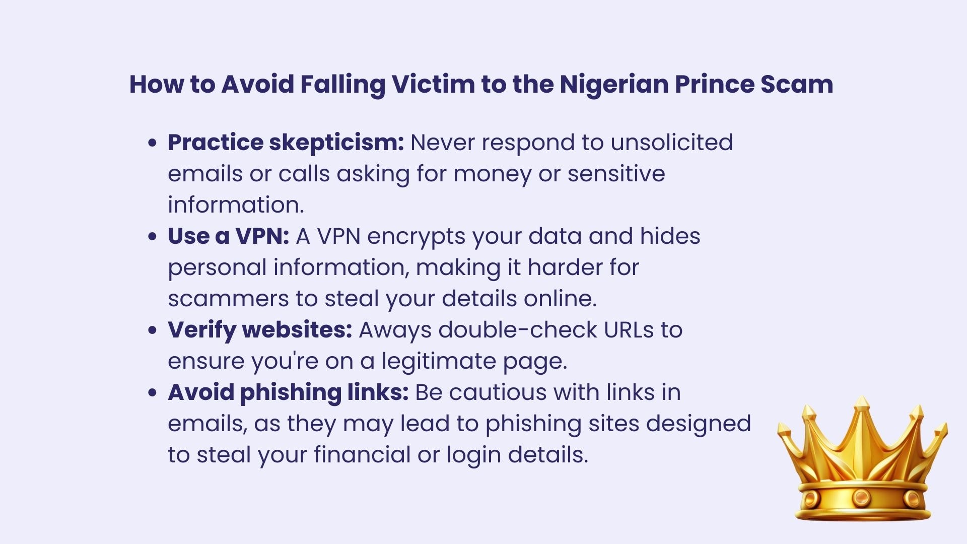 avoid falling victim to nigerian nobility