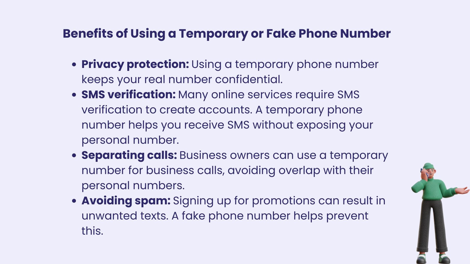 why do people generate phone numbers