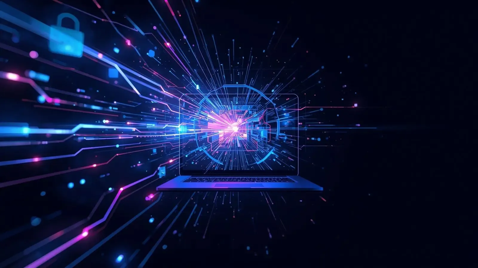 An abstract illustration of a data breach
