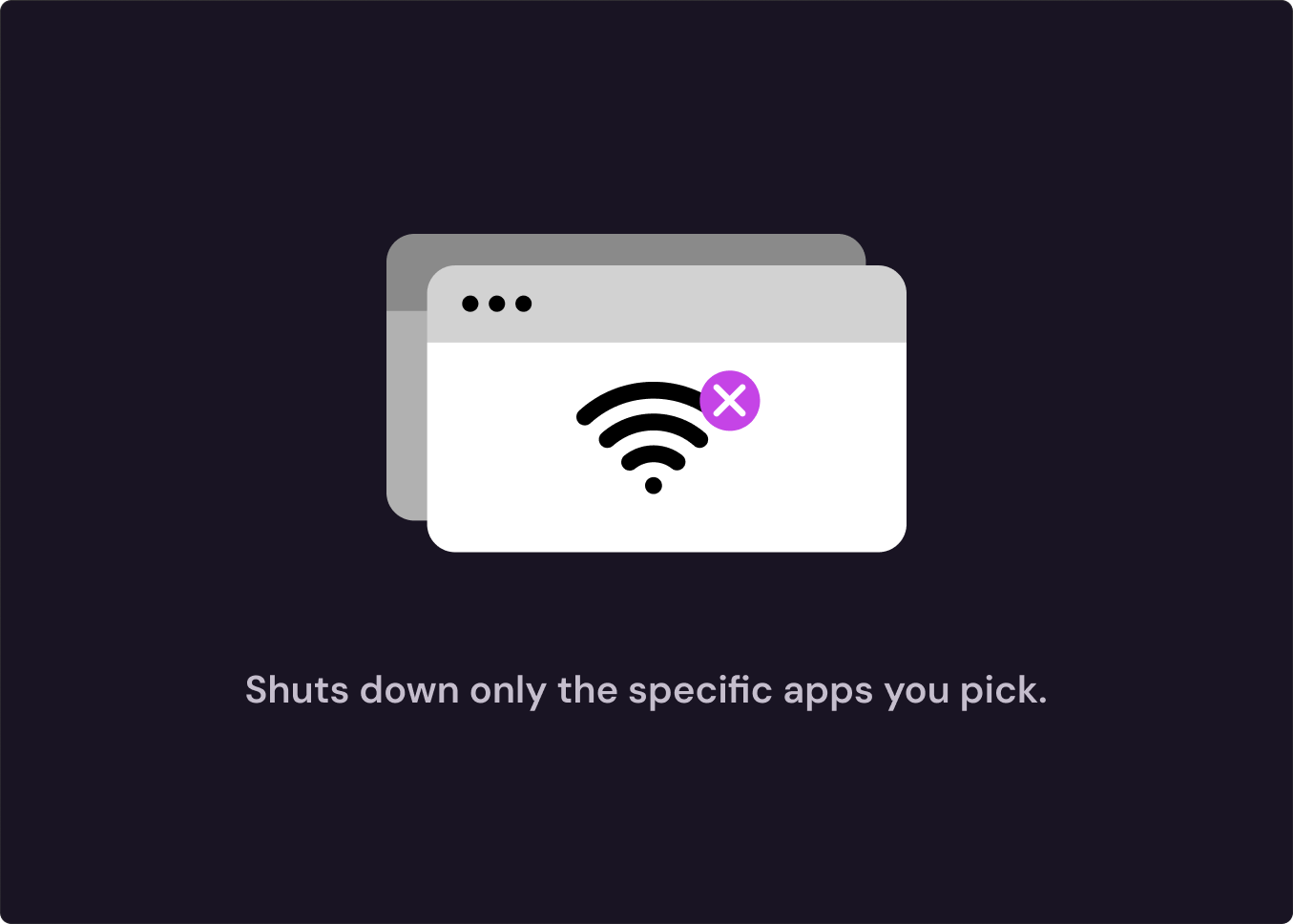An illustration showing what an app-level kill switch is