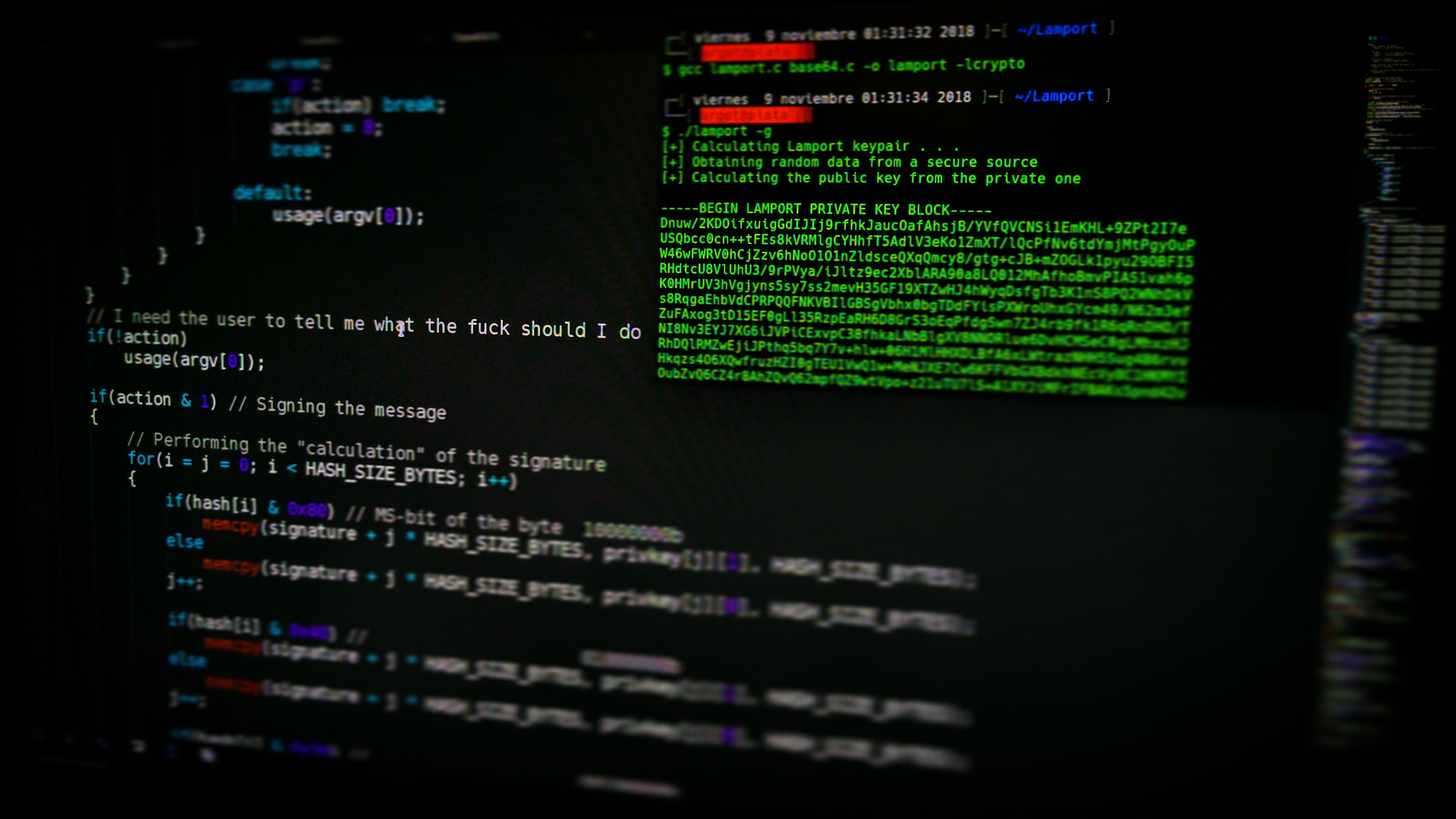 screenshot of backend code