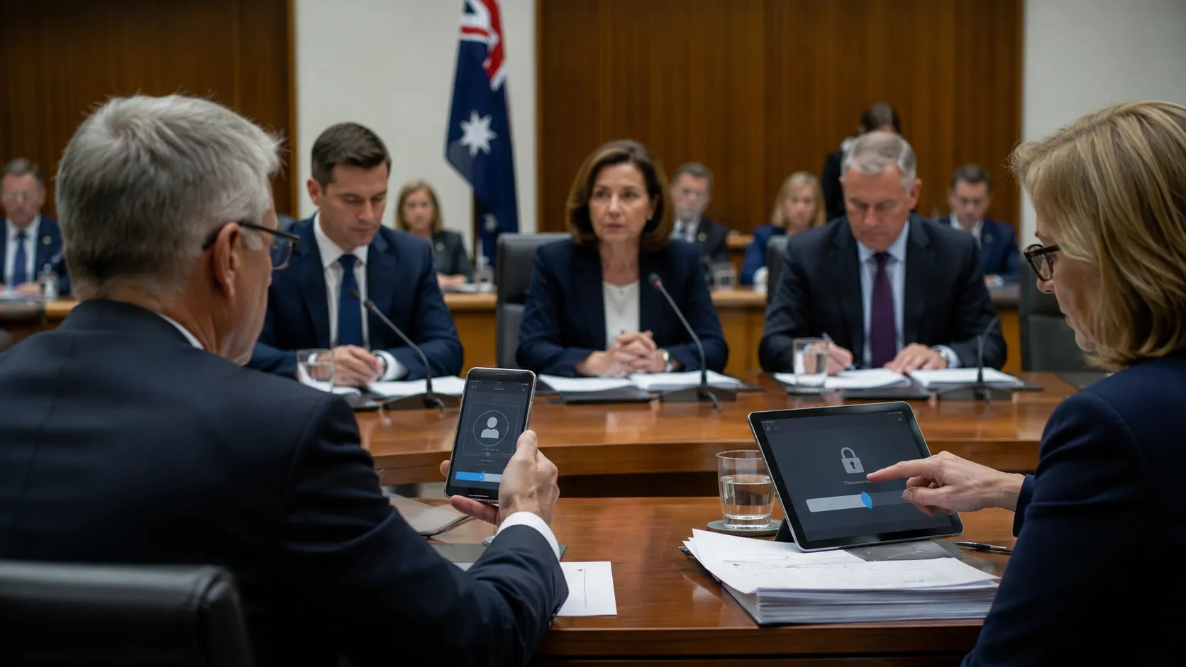 Australian politicians debating about toughening social media laws