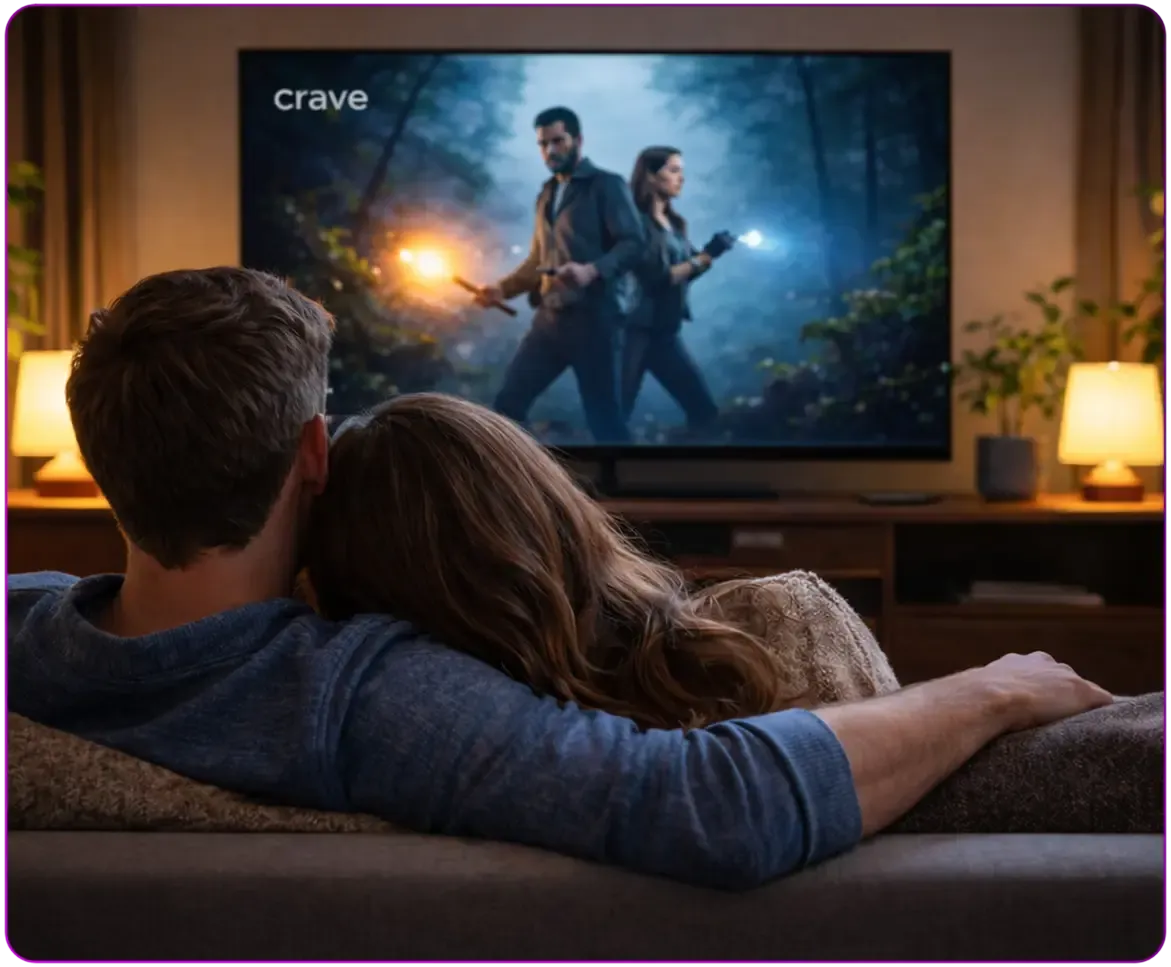 An image of a couple watching TV