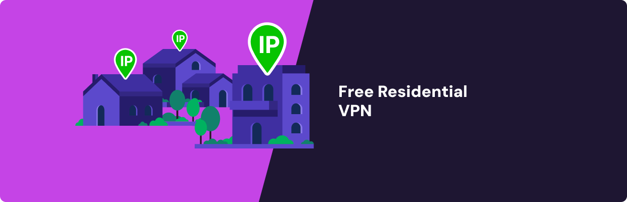An illustration showing different houses and their IP addresses