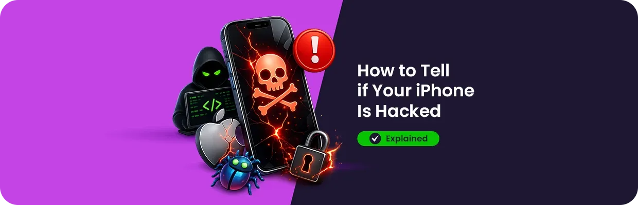An illustration of a phone with some warning sings