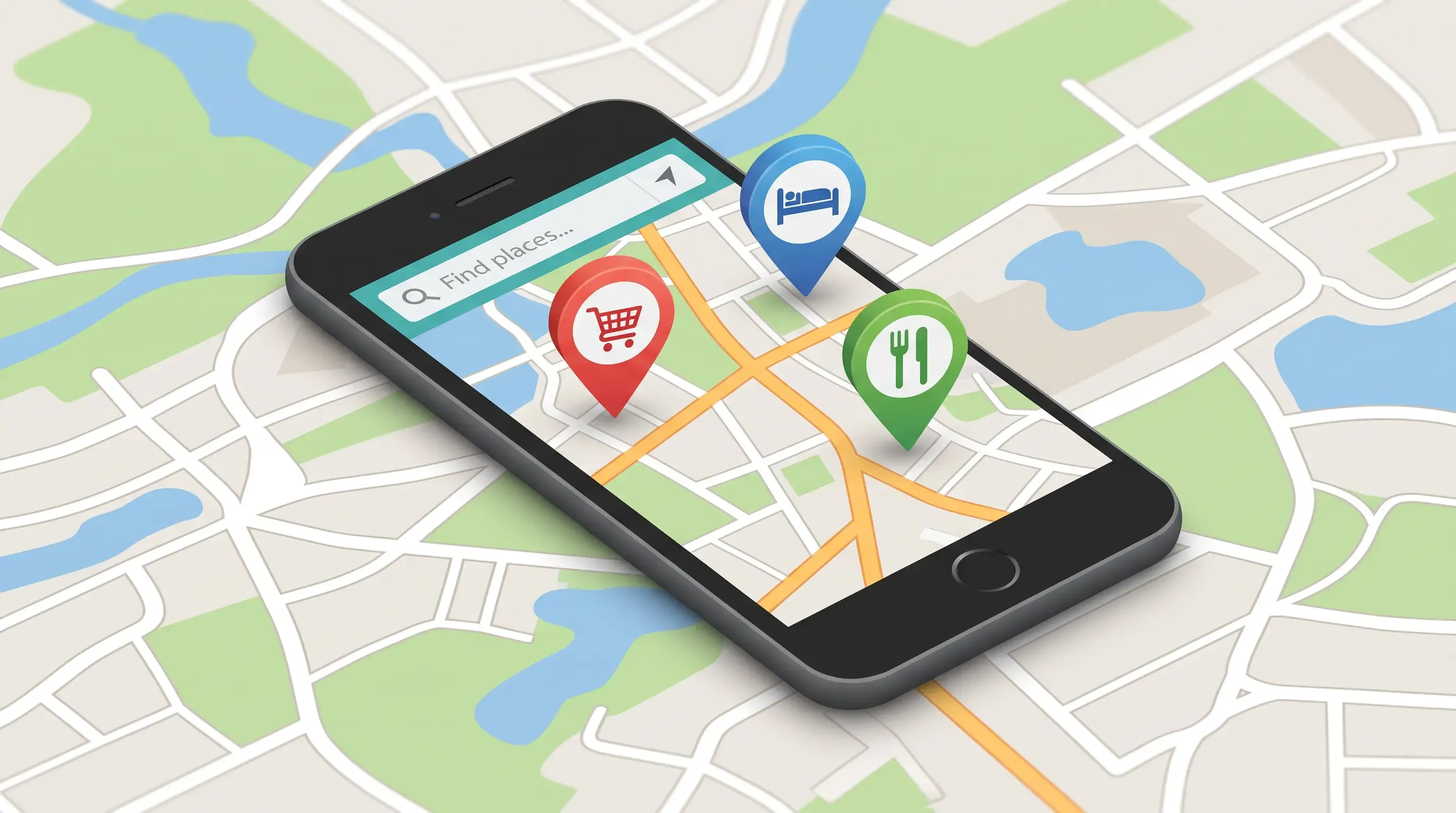 A simple map app interface
