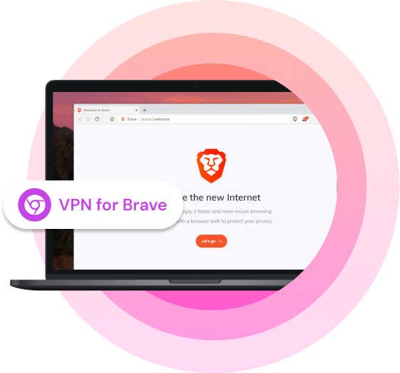 An image of a laptop with the Brave browser loaded on it
