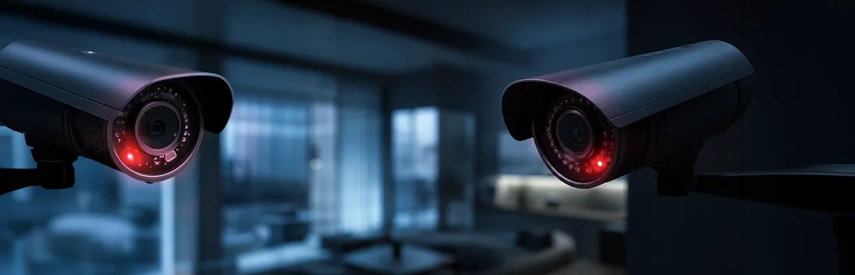 Security cameras are watching over personal spaces