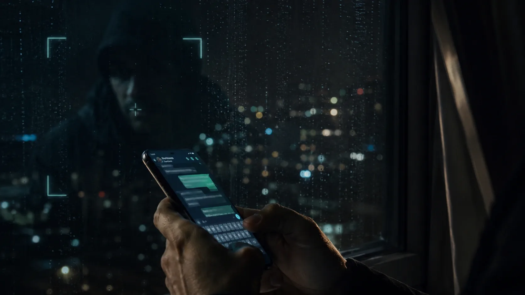A hacker is using spyware to spy on messaging app users