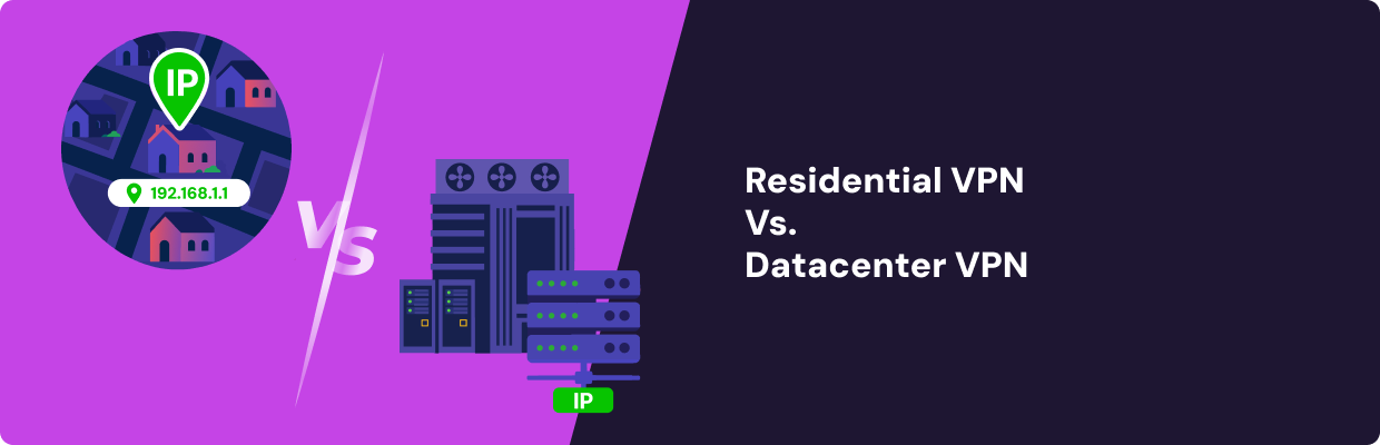 An illustration comparing two different VPN types