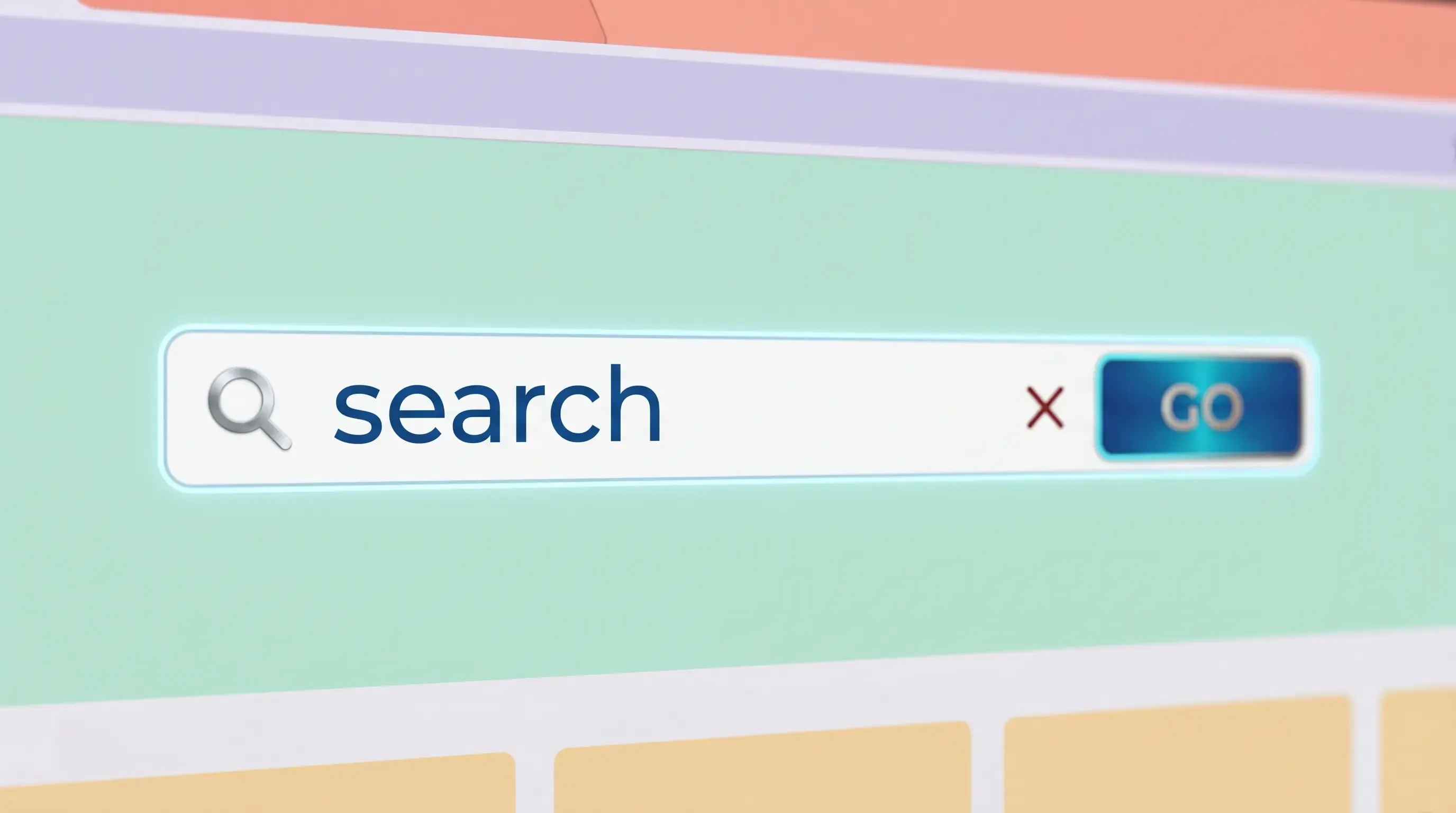 A closeup image of a generic search bar