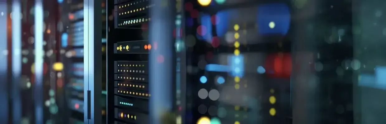 An image of a server up close