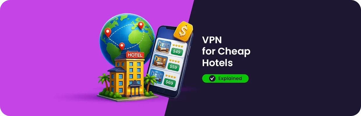 An illustration showing a globe as well as a phone and a hotel building next to it