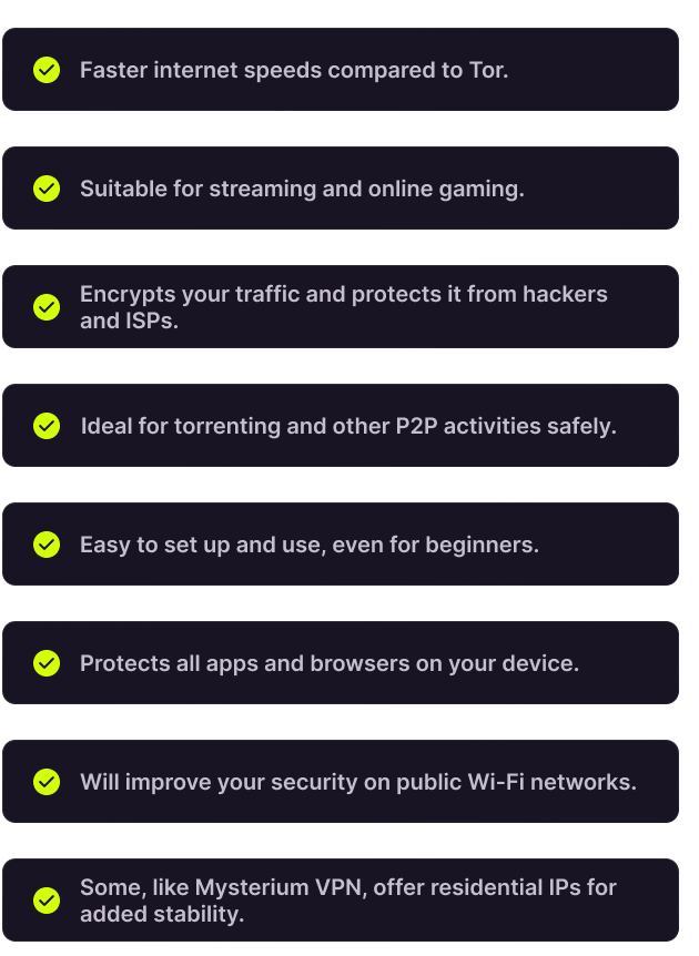 An infographic showing the pros of VPNs